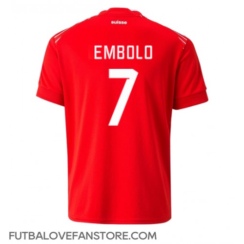 Švajčiarsko Breel Embolo #7 Domáci futbalový dres MS 2022 Krátky Rukáv